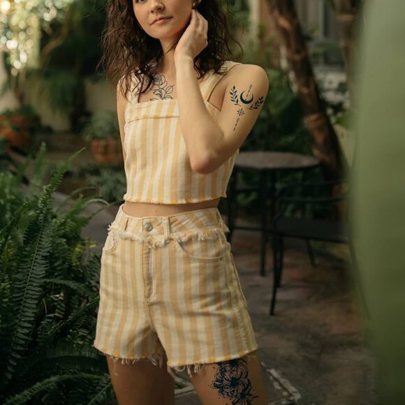 Denim Striped Set - Picture 1 of 12